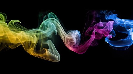 Fototapeta premium Abstract smoke of solid black background. For presentation. Generative AI, 