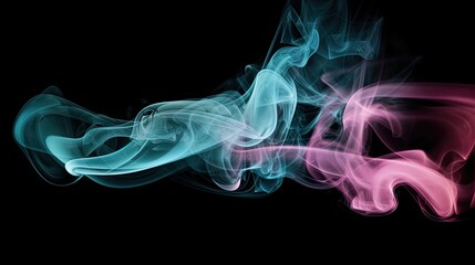 Fototapeta premium Abstract smoke of solid black background. For presentation. Generative AI, 