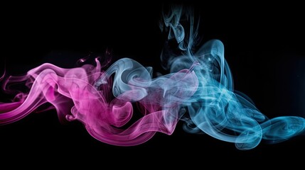 Fototapeta premium Abstract smoke of solid black background. For presentation. Generative AI, 