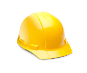 Fototapeta premium Yellow Hard Hat Isolated Transparent PNG