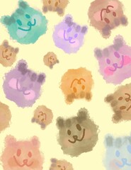 yellow teddy bear hug you background