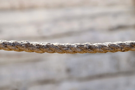 Two-strand twisted natural fiber rope