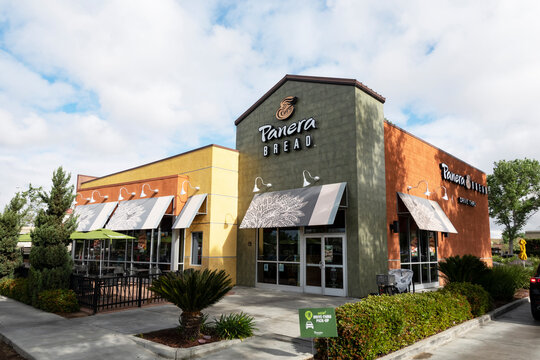Menifee, CA, USA - May 3, 2023: Front of Panera Bread Restaurant