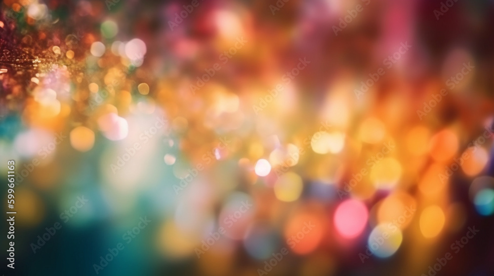 Poster blurred abstract bokeh light wallpaper Generative AI 