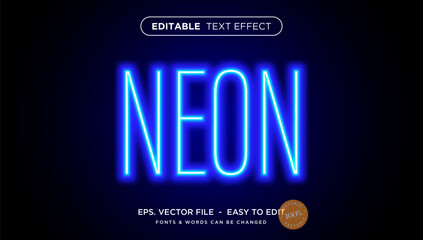 Neon editable text effect