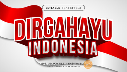 3D indonesia editable text effect - Powered by Adobe