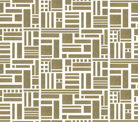 It's Golden Vector Tiles Repeating Pattern Print