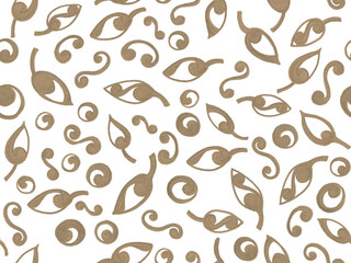 It's Golden Leaves and Scrolls Print