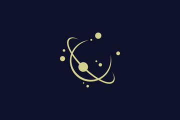 Obraz na płótnie Canvas planet saturn logo design template