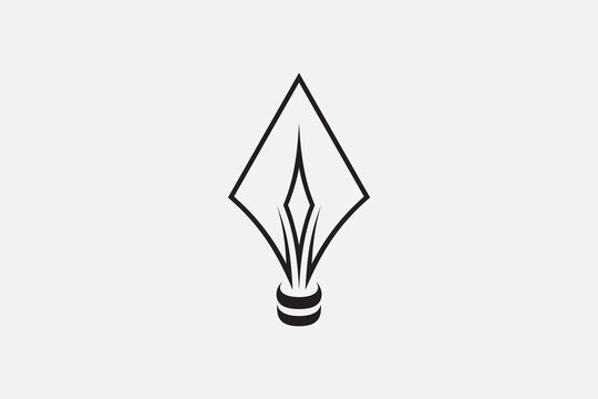 spearhead simple logo template design