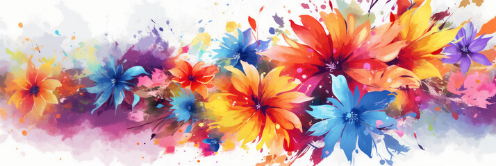 Fototapeta na wymiar Abstract Watercolor flower background. Created with Generative AI tools