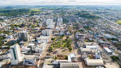 Aerial images with drone of the city of Campos Novos