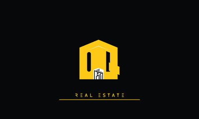 Real Estate letters Modern Creative logo OQ , QO