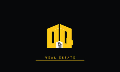 Real Estate letters Modern Creative logo OQ , QO