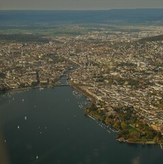 Fototapeta premium Luftbild Zürich