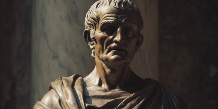 Lucius Annaeus Seneca, a prominent Roman philosopher, statesman, and tragedian. Known for his stoic philosophy and insights on life and death. Generative AI