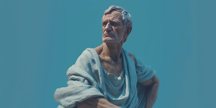 Lucius Annaeus Seneca, a prominent Roman philosopher, statesman, and tragedian. Known for his stoic philosophy and insights on life and death. Generative AI