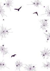 Spider Web Halloween Background. Vector poster with place for your text