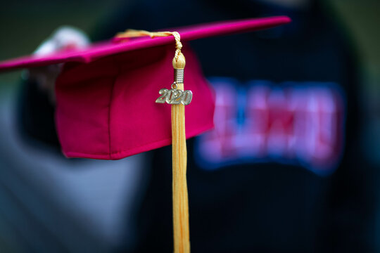 Red 2020 Graduation Cap