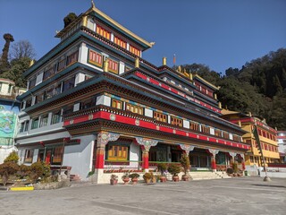 Darjeeling beautiful monastery - obrazy, fototapety, plakaty