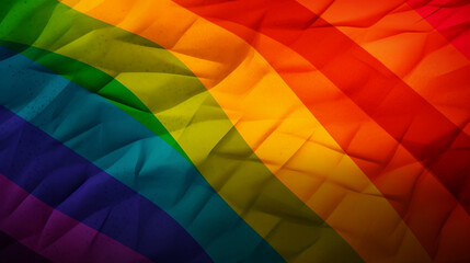 Geometric backgrounds and hearts of LGTBI pride. Funds with LGTBI colors. LGTBI pride celebration. Images created by AI.