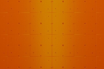 Pattern consisting of reflected motifs on a bright orange background