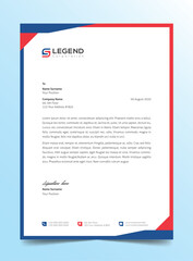 Clean and professional corporate company business letterhead template design with color variation bundle