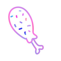 Colorful Food Doodle
