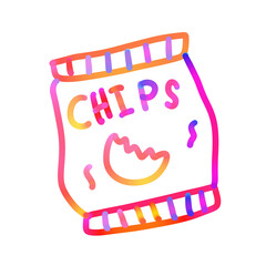 Colorful Food Doodle