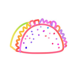 Colorful Food Doodle