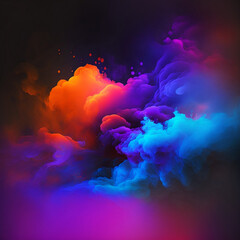 background with rainbow colors, blue orange purple