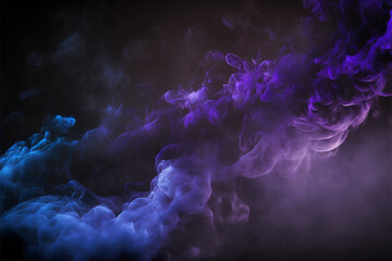 background with smoke, purple blue