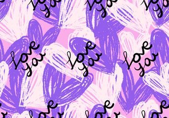 23050603 Decorative scribble hearts shape on love concept,vector hearts scribble seamless line drawing on background,hearts scribble vector design for fashion