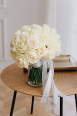 wedding bouquet on the table
