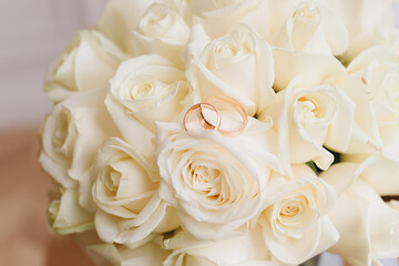 bouquet of white roses