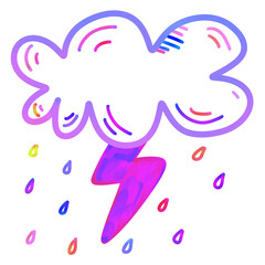 Colorful weather doodle