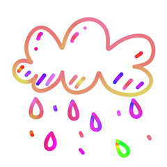 Colorful weather doodle