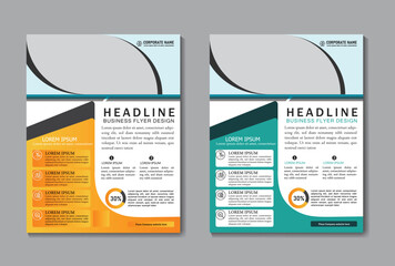 Flyer Vector template. Business brochure. Editable A4 poster for design, Corporate Office, education, presentation, website, magazine cover. 
