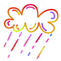 Colorful weather doodle