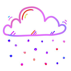 Colorful weather doodle
