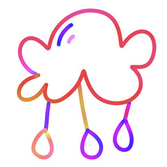 Colorful weather doodle