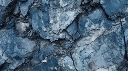 illustration, rough mountain blue tone rock texture, ai generative