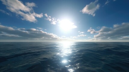 Fototapeta premium sun and the sea wave