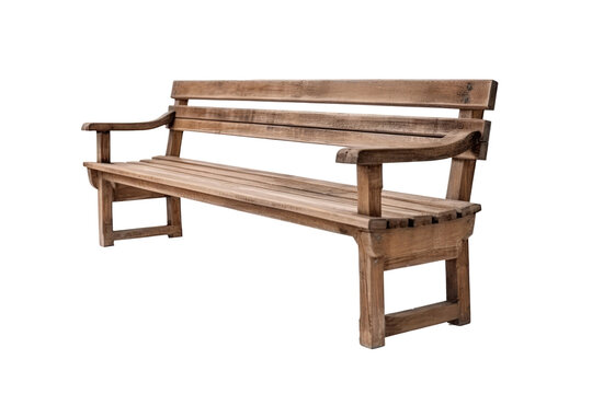 Bench Wooden . Isolated On A Transparent Background, Png. Generative AI