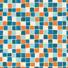 Seamless pattern. Hand drawn patterns inspired by the rich colors of natural dyes, organic and geometric shapes, vintage charm with a modern touch For wrapping paper, other design projects