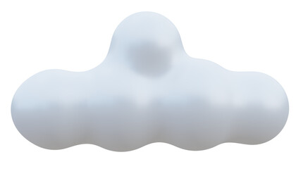 White cloud 3d. 3d rendering.	