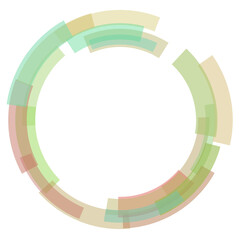 Naklejka premium Colorful thick lines circle the frame. 