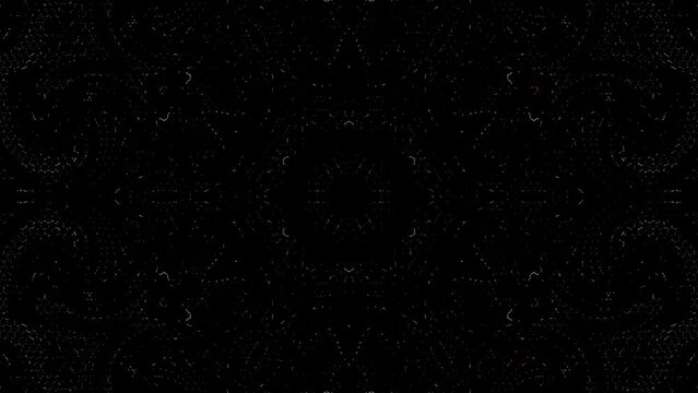 Abstract background moving stripes and flashing with shining light dots. Animation with circles	