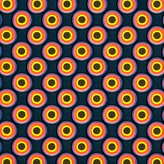 A repeating pattern of interlocking circles in shades of pink and orange3, Generative AI