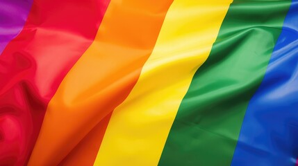 Waving LGBTQ flag. Generative AI